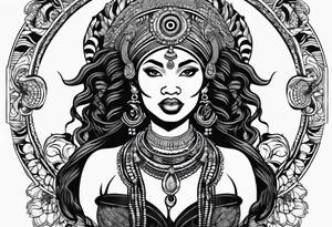 Mami wata african water tattoo idea