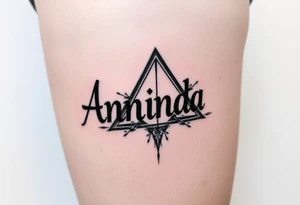 Amanda name, with deathly hallows tattoo idea