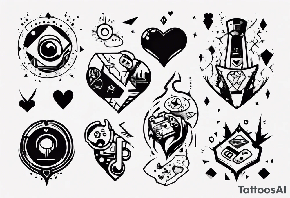 Love, introvert, gaming tattoo idea