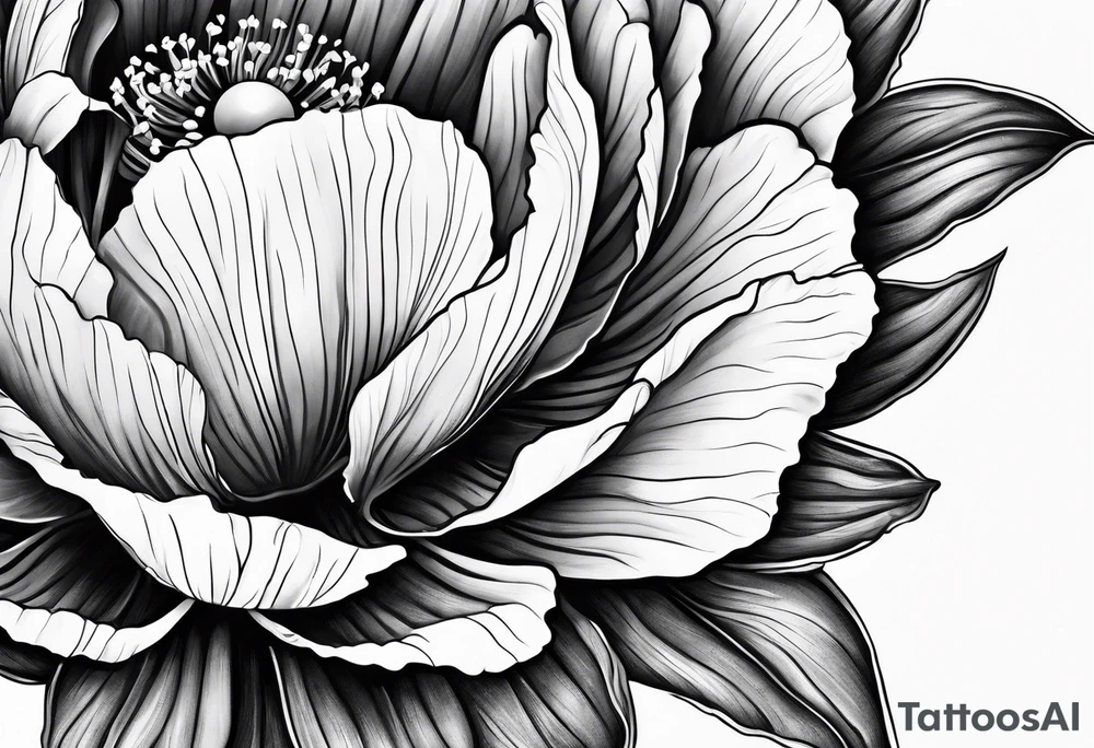WORLD GLOBE INSIDE A POPPY FLOWER BUD tattoo idea