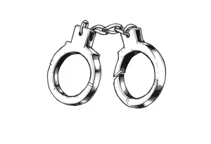 chicano style peice with broken handcuffs tattoo idea