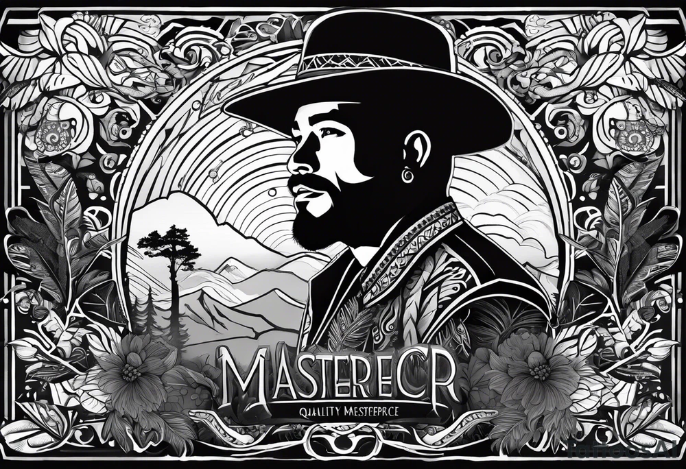 Mexican American inspired that incorporates being a father,  building generational wealth. Include elements of the Pacific Northwest Forrest on shoulder.
Add silhouette of Little boy and little girl tattoo idea