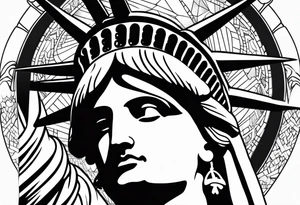 Statue of liberty tattoo idea