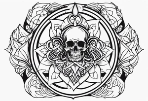 Deathcore style on chest tattoo idea