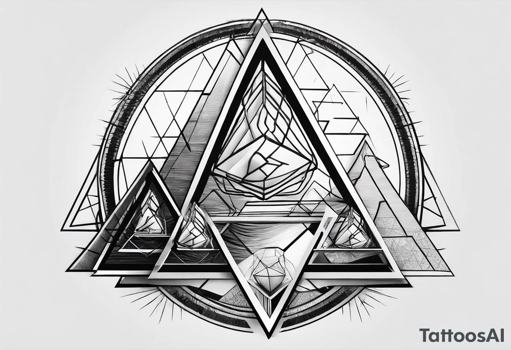 3 interconnecting triangles tattoo idea