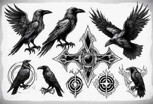 odin ravens tattoo idea