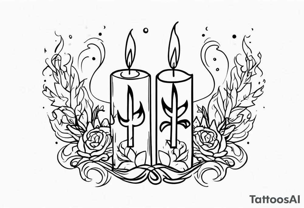 Bougie parchemins  phrase where candlelights flickers though the air is deathly still tattoo idea