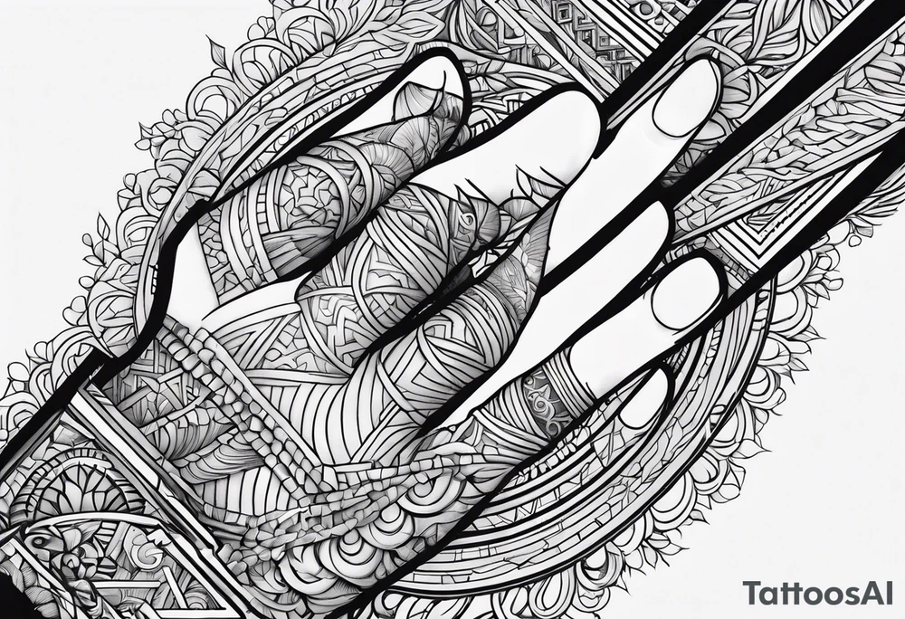 Fingers divine breath of life tattoo idea