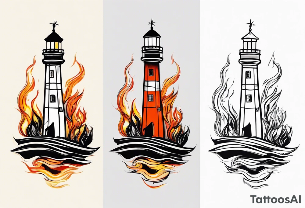 Leuchtturm Seil 
Feuer tattoo idea