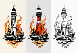 Leuchtturm Seil 
Feuer tattoo idea