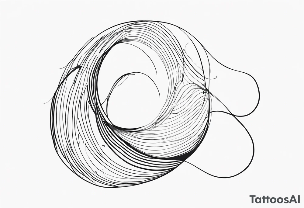 curved caressing lines tattoo idea
