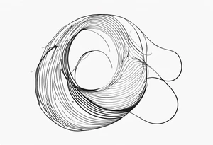 curved caressing lines tattoo idea