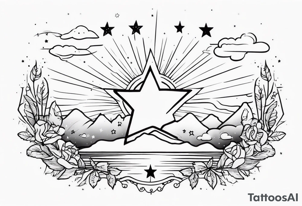 A star in the sky tattoo idea
