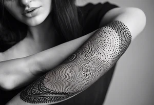 lace feminine full arm sleeve tattoo idea