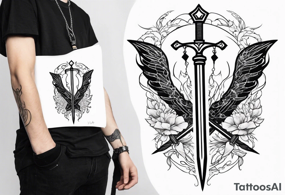 3 of swords tattoo idea