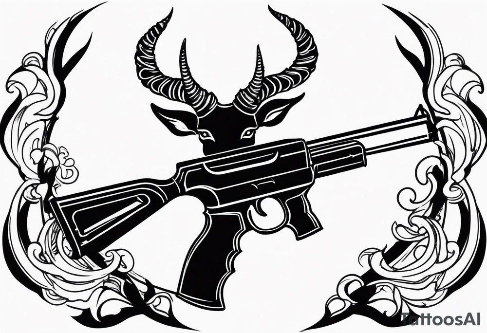 capricorn with a shotgun tattoo idea