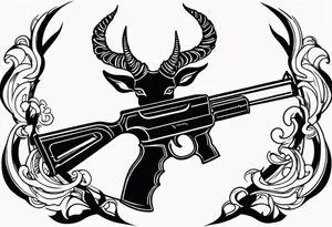 capricorn with a shotgun tattoo idea