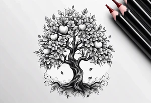 Apple tree tattoo idea