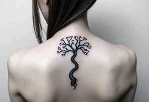 Small spiral tree for forearm tattoo idea