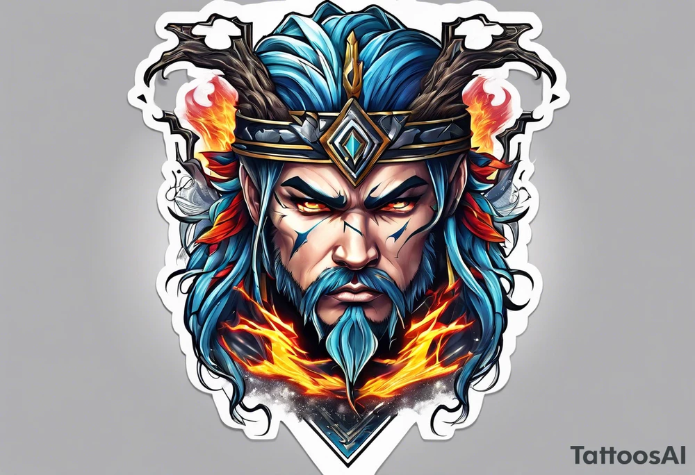 thunder and lightning tattoo idea