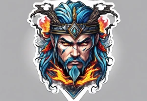 thunder and lightning tattoo idea