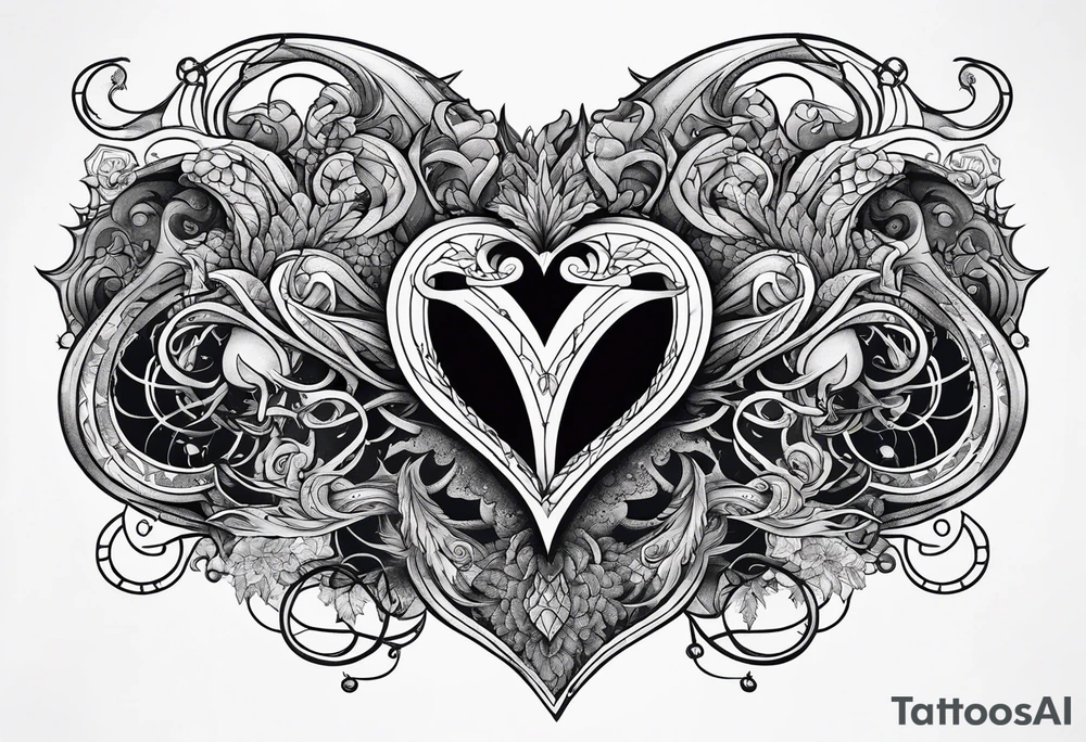 Long tattoo for arm. Lovecraftian creature, protecting a heart. tattoo idea Long tattoo for arm. Lovecraftian creature, protecting a heart. tattoo idea
