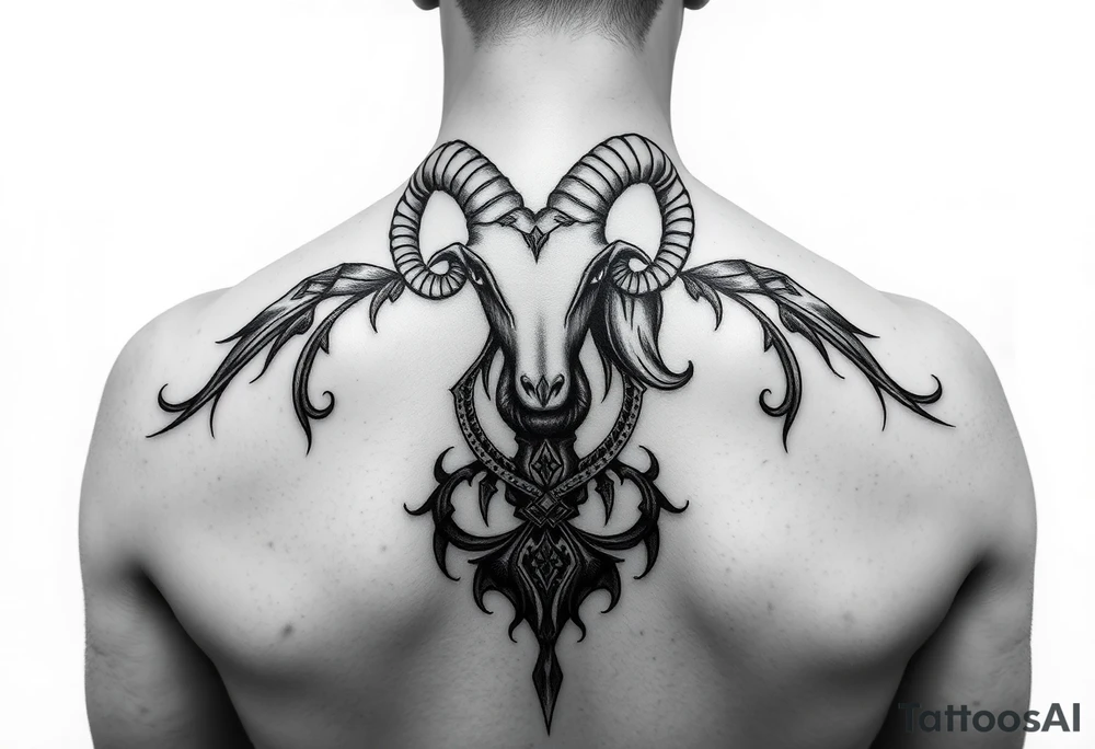 Emily. Aries. Feminine dark erotic tattoo idea