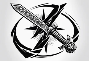 sword, bolt tattoo idea