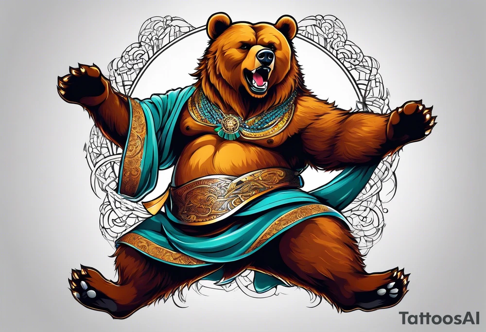 Dancing bear tattoo idea