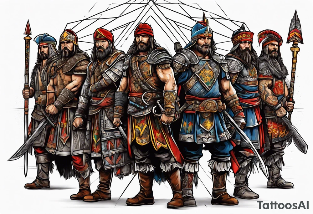 Romanian history warriors tattoo idea