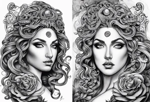 Medusa long tattoo idea