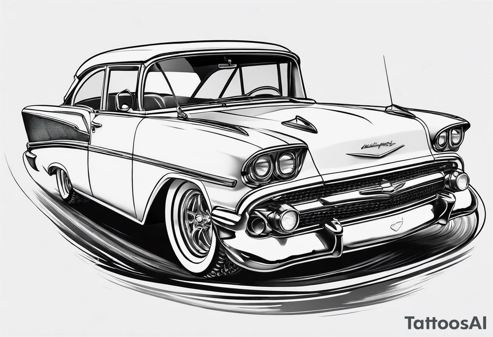 Fishing cars tattoo idea