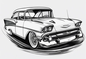 Fishing cars tattoo idea
