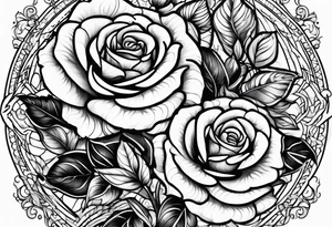 Roses and ornemental tattoo idea