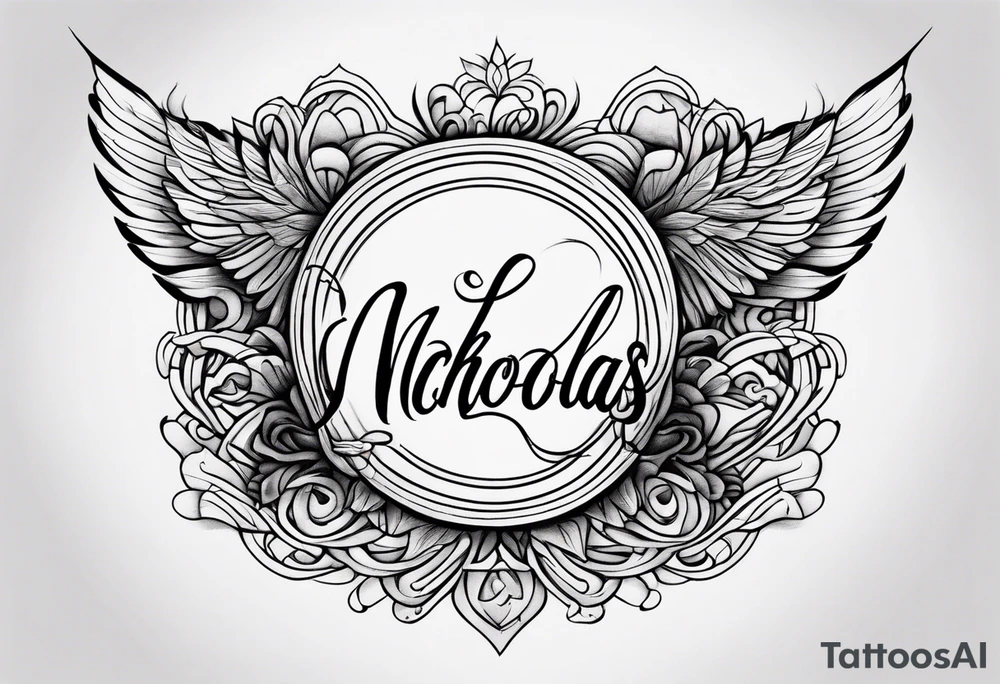 Nicholas written in cursive tattoo idea