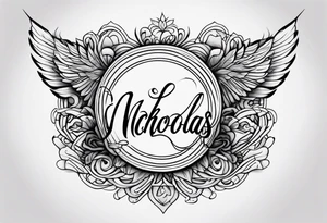 Nicholas written in cursive tattoo idea