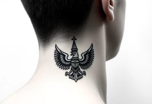 St. George 
Russian imperial crown above the eagle
Russian sabre
The Kremlin or St. Basil's Cathedral scene 
on the side of my neck tattoo idea