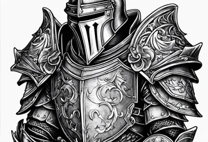 knight in heavy armor tattoo idea
