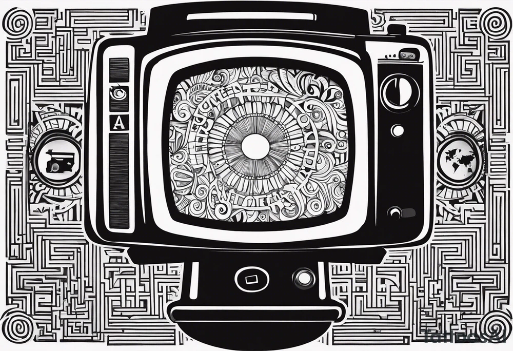 watch TV and sleep all day tattoo idea