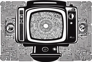 watch TV and sleep all day tattoo idea