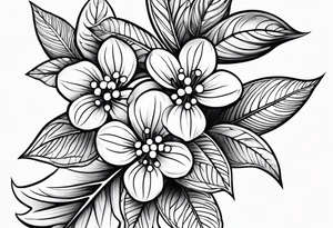 Holly berry birt flower tattoo idea