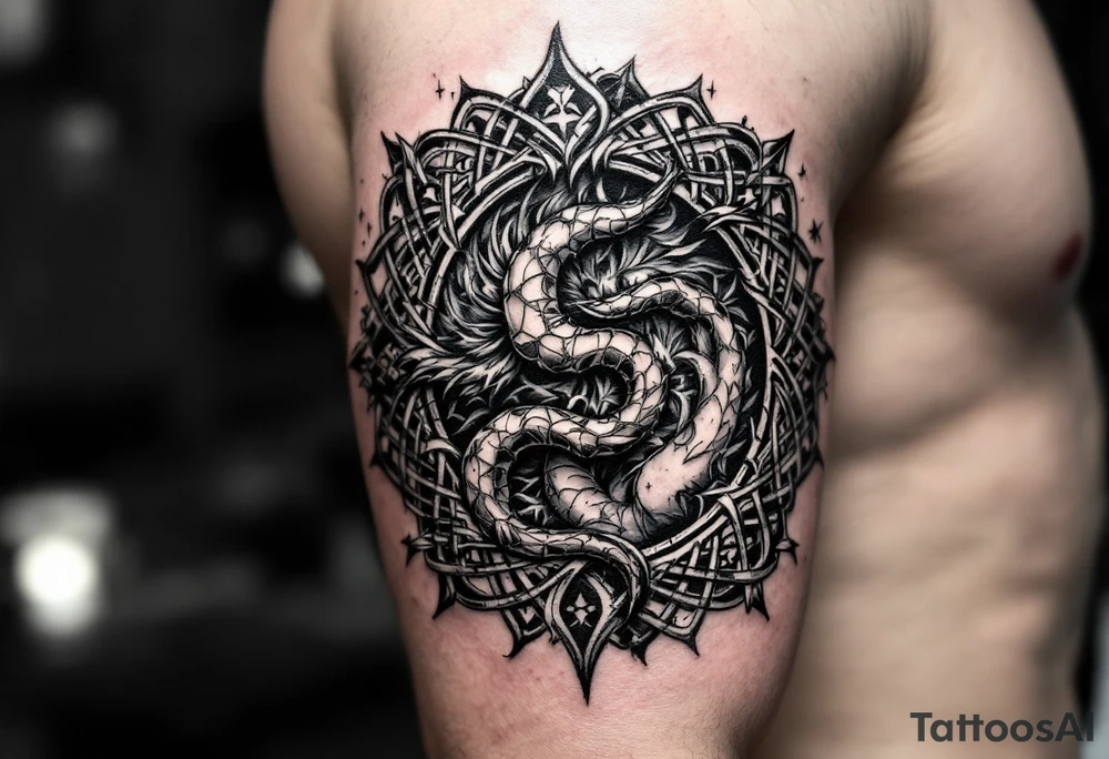 A celtic symbol of freedom and curiosity tattoo idea