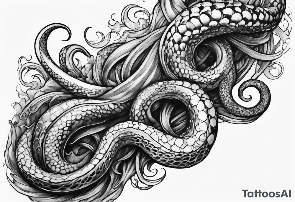 choking tentacle tattoo idea
