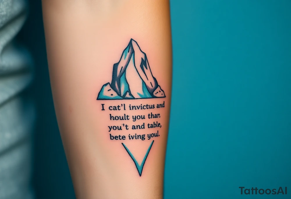 Iceberg, invictus poem, family tattoo idea