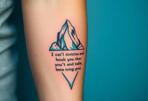 Iceberg, invictus poem, family tattoo idea