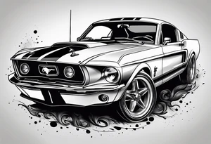 Mustang car tattoo idea