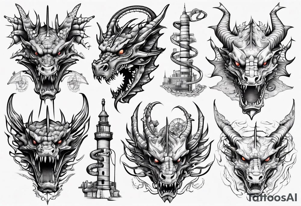 engineer dragon tattoo idea