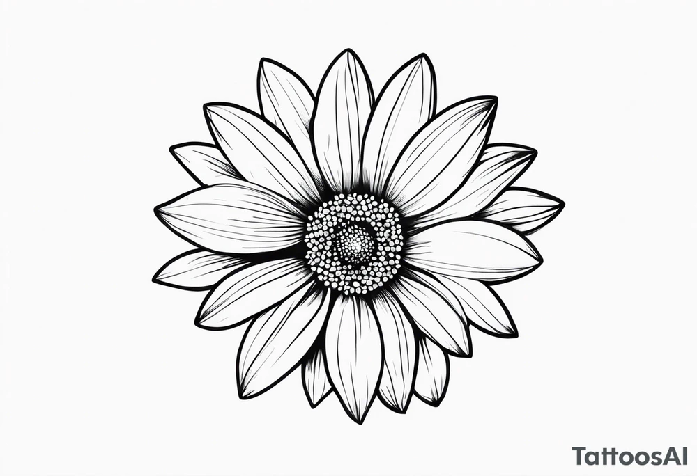 Daisy flower tattoo idea