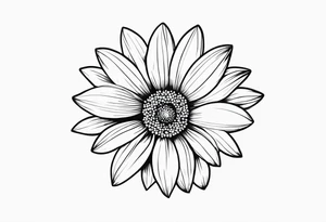 Daisy flower tattoo idea