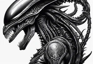 xenomorph, sleeve tattoo idea